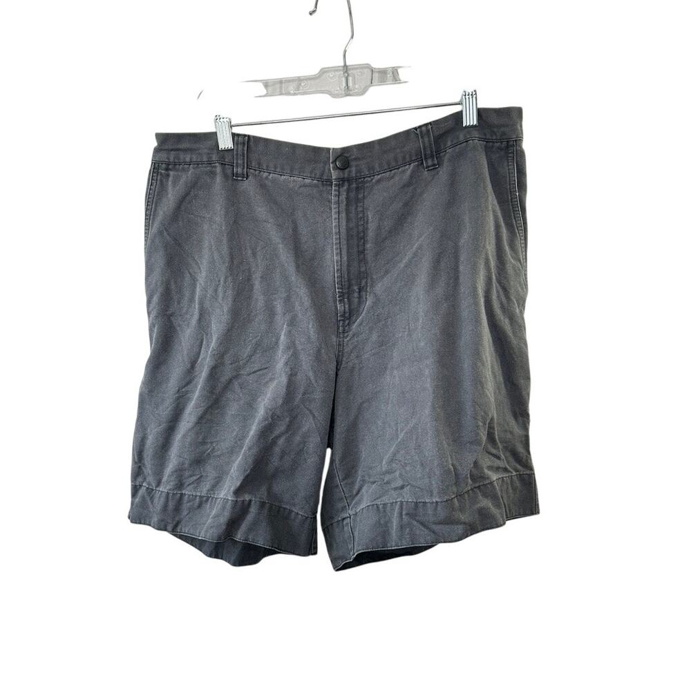 Columbia Men's Gray Flat Front Chino 8"  Shorts Utility Pocket Size 36